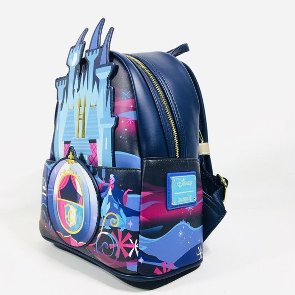 Loungefly Disney Cinderella Castle Series Mini Backpack Blue main image 9